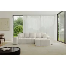 altdecor Ecksofa Cord 2-Sitzer Beige