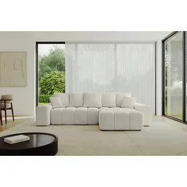 altdecor Ecksofa Cord 2-Sitzer Beige