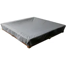 mehr Garten Premium Sandkasten Abdeckung 202 x 202 x 20 cm Grau
