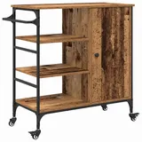 vidaXL Küchentrolley Altholz 87,5 x 39 x 84,5 cm Holzwerkstoff