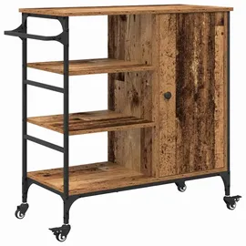vidaXL Küchentrolley Altholz 87,5 x 39 x 84,5 cm Holzwerkstoff
