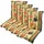 Buri Polsterauflage 4 x 40 x 40 cm mehrfarbig 4 St.