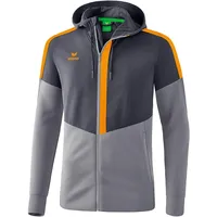 Erima Squad Trainingsjacke mit Kapuze slate grey/monument grey/new orange