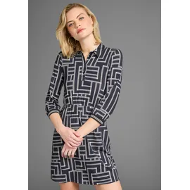 LAURA SCOTT Polokleid Grafik-Print Blau 40