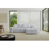 altdecor Ecksofa Cord 2-Sitzer Grau