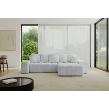 altdecor Ecksofa Cord 2-Sitzer Grau