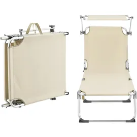 [en.casa] Legorreta Sonnenliege 189 x 57 x 28 cm Beige