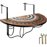 Tectake Balkontisch 75 x 65 x 62 cm