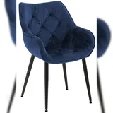 CLP Stuhl Tanna Samt dunkelblau