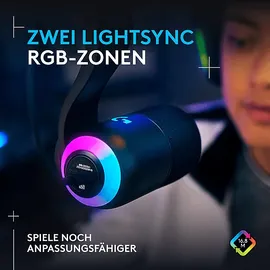 Logitech G Yeti GX dynamisches RGB Gaming-Mikrofon, Schwarz