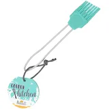 Birkmann, Colour Kitchen, universeller Backpinsel mit Silikonkopf und Griff aus Edelstahl, lebensmittelecht und hitzebeständig bis 230 °C, spülmaschinengeeignet, türkis, 18,5 x 3 cm, 422735