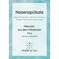 Nasenspülsalz 375 g Health & You Meersalz aus dem Mittelmeer für Nasendusche Nasenspülkännchen Jala Neti