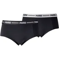 Puma Panty »PUMA WOMEN MINI SHORT 2P PACK« Packung, 2er Pack, mit markantem Logo-Bund PUMA schwarz XS