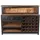 DESIGN DELIGHTS Barschrank, schwarz Holz, 150x110x55 cm, Esszimmer, Barmöbel, Barschränke | Theken