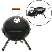 Kugelgrill Holzkohle Grill Rund Ø31,5 Picknickgrill Campinggrill Rundgrill black