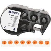 Brady Etiketten, M4-82-499-OR-BK, Nylongewebe, Schwarz auf Orange, Deckeletikett 9.53
