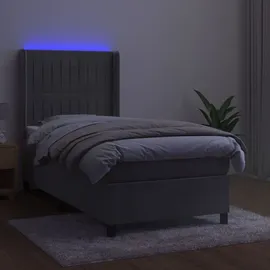 vidaXL Boxspringbett 100 x 200 cm Hellgrau