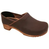 Sanita Clog Wood-Jamie Closed" in Braun | Gr.: 41