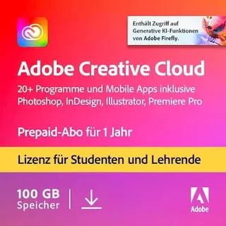 Adobe Creative Cloud All Apps (Student & Lehrer) + Norton 360 Premium | Download & Produktschlüssel