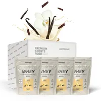 Energybody® Nature Whey Protein Isolate & Concentrate Gastropack 2400g / zucker- und fettarmes Molkenproteinpulver/Eiweiß Pulver ohne künstliche Verdickungsmittel/Eiweiss Shake (Vanille)