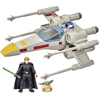 Hasbro Star Wars Mission Fleet Stellar Class Luke Skywalker & Grogu X-Wing Jedi Search & Rescue 2.5-Inch-Scale Figure and Vehicle, Ages 4 and Up, (F3789)