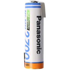 Panasonic Mignon AA NiMH Akku BK-3HGAE mit Lötfahne in Z-Form