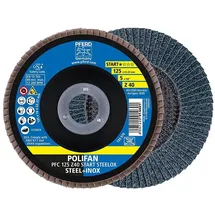Pferd POLIFAN Fächerscheibe PFC 125x22,23 mm konisch Z40 Startlinie START STEELOX Stahl/Edelstahl