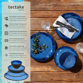 Tectake Tafelservice Mare 6-tlg. blau