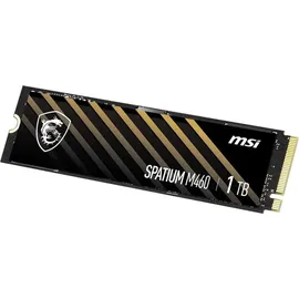 MSI SPATIUM M460 PCIe 4.0 NVMe M.2 1TB - Interne Solid-State-Festplatte, 5000 MB/s Lesen und 4500 MB/s Schreiben, 3D NAND, integrierte Datensicherheit, Center, 600 TBW
