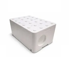 QLS Wetterfestes Katzenhaus aus Styropor 60x40x30 cm Katzenbett Outdoor Weiß 11415 – Weiß
