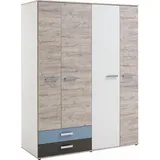 FMD Mehrzweckschrank "Nona 9", bunt (weiß, sandeichefarben, bunt), B:149,5cm, Schränke, Mehrzweckschrank