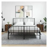 furnicato Nachttisch Räuchereiche 40 x 40 x 50 cm mit Stauraum und (2-St) braun