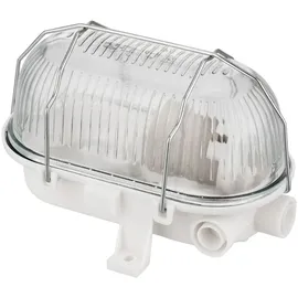 ADAKAT Bulkhead Kellerleuchte E27 IP54 Edelstahl, Glas 180mm 1 Stück weiß