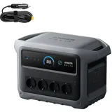 Anker SOLIX C1000 Gen 2 Tragbare Powerstation mit Autoladekabel, 2.000W Solargenerator, vollständige Aufladung in 49 Minuten, 1.024Wh LiFePO4-Akku für Notstromversorgung, Stromausfälle und Camping