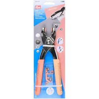 Prym 390918 Vario Zange Aprikose - Für Druckknöpfe, Ösen, Nieten & Jeansknöpfe – Inkl. Lochwerkzeug – Ergonomischer Griff – Vielseitiges Nähzubehör