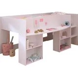 Parisot Hochbett Pirouette 1 90 x 200 cm Holzwerkstoff weiß