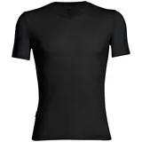Icebreaker Anatomica V Merino Kurzarm-t-shirt - Black / Monsoon - L