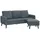Homcom Ecksofa mit Schlaffunktion Sofa mit Fußhocker, 3 Wurfkissen, Eckcouch L-Form Couch für Wohnzimmer, Sofas & Couches, Wohnlandschaften, Ecksofas