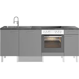OPTIFIT Küchenzeile Lilly 210 cm grau