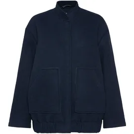 senses.the label Oversized Bomberjacke in Woll-Optik blau S/M,