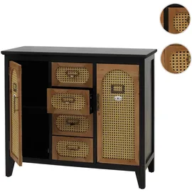 Mendler Apothekerkommode 80 x 91 x 40 cm Schwarz