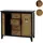 Mendler Apothekerkommode 80 x 91 x 40 cm Schwarz