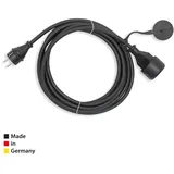 VASNER Verlängerungskabel 2-5 m Outdoor IP44 Typ EF Schuko-Stecker schwarz 3500 W