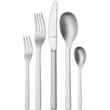 WMF Linum Edelstahl Besteck Set 6 Personen, Essbesteck Set 30 teilig, Monobloc-Messer, Cromargan Protect mattiert, kratzbeständig, spülmaschinenfest