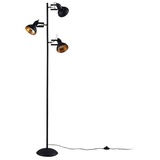 Lindby Schwarze Stehlampe Lilly mit drei Strahlern