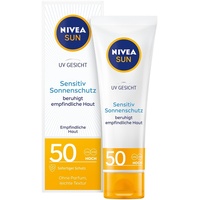 NIVEA UV Face Sensitive Protect SPF50 Sonnenschutzcreme Gesicht Sensitiv LSF 50
