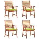 vidaXL Garten-Essstühle 62 x 62 x 92 cm beige/grün 4 St.