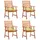 vidaXL Garten-Essstühle 62 x 62 x 92 cm beige/grün 4 St.
