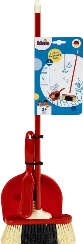 Theo Klein 6330 Klassisches Besenset | Inklusive Kinderbesen, Handfeger und Handschaufel | Maße: 19 cm x 7 cm x 61,5 cm | Spielzeug für Kinder ab 3 Jahren