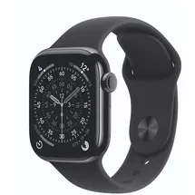 Apple Watch Series 11 GPS + Cellular 42mm Slate Titanium Sport Band black S/M